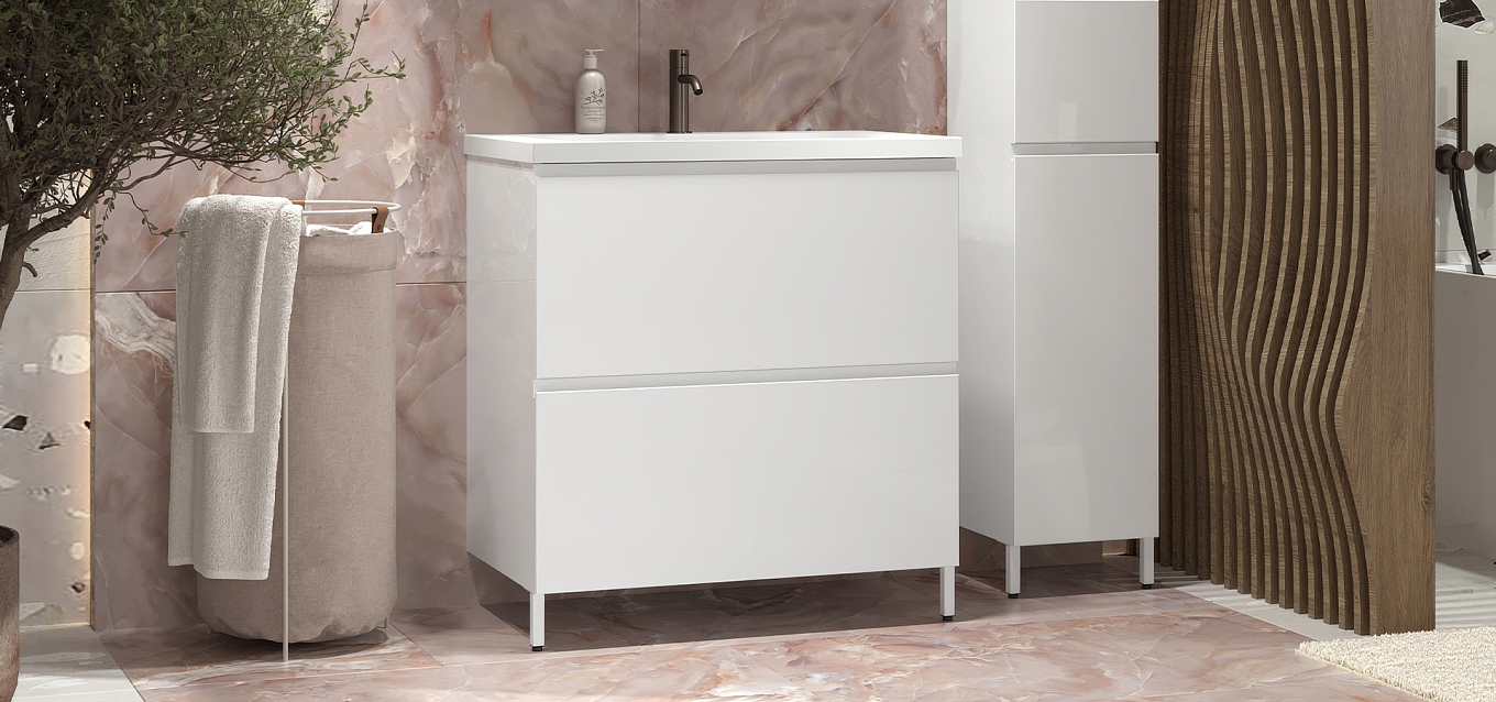 Компактность в премиальном исполнении: тумбы глубиной 35 см в коллекциях Порто и Минск